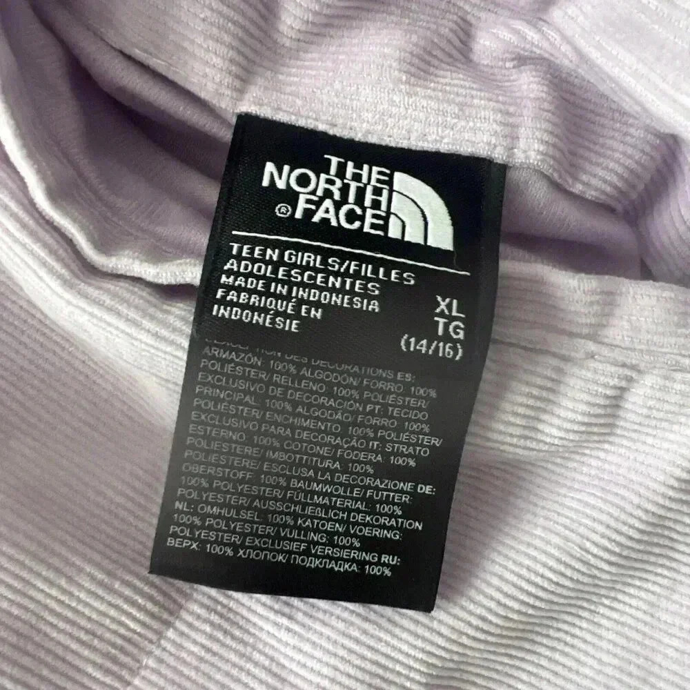 North Face Girls Reversible Jacket Corduroy Pink Size XL 14-16 - Picture 4 of 8